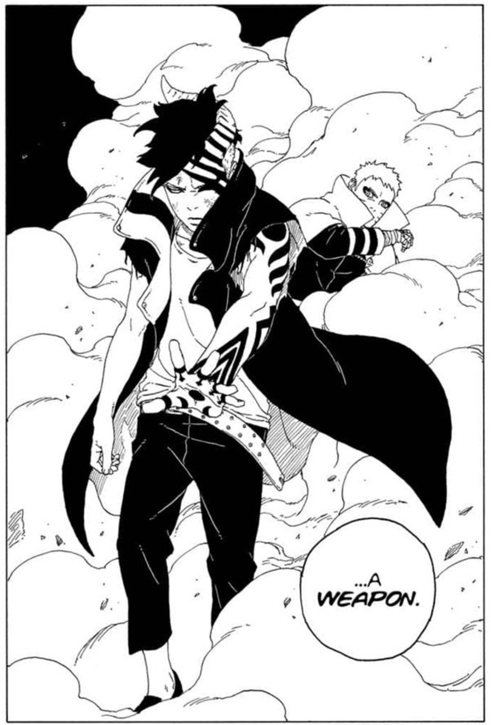 Kawaki reactivates the Kāma Seal (Image via Shueisha)